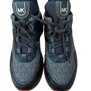 Michael Kors Kids Sneakers - Black and Brown with orange trim